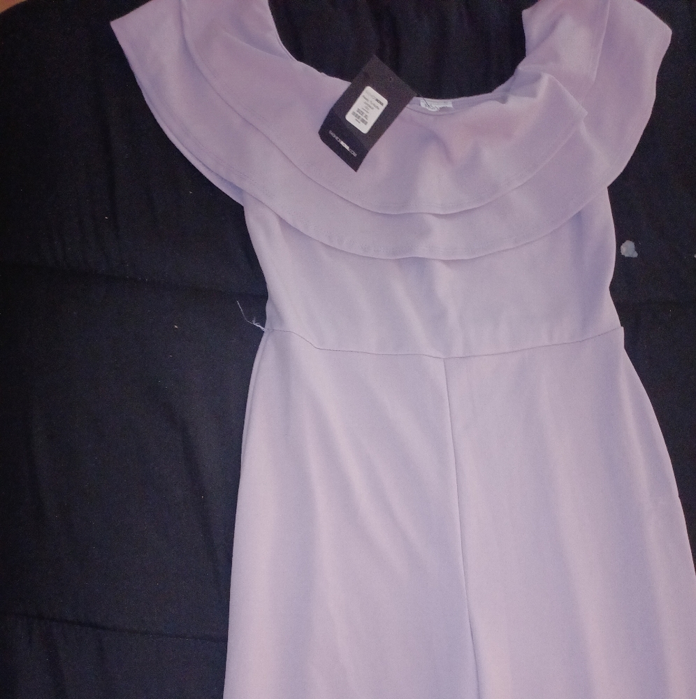 "ready to ruffle" jumpsuit in lavender